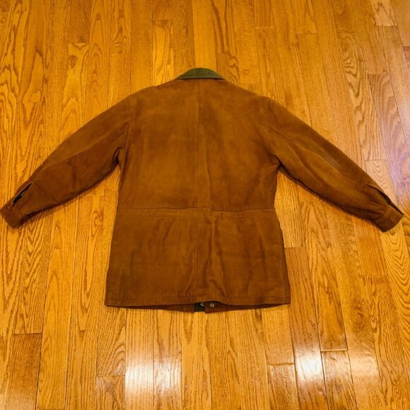 Brooks Brothers Men's Suede Leather Hunting Field Shooting Jacket Car Coat - Picture 4 of 16